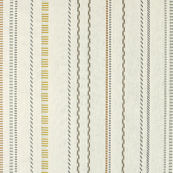 Remnant of HBF Braids and Bars Nobel White Upholstery Fabric