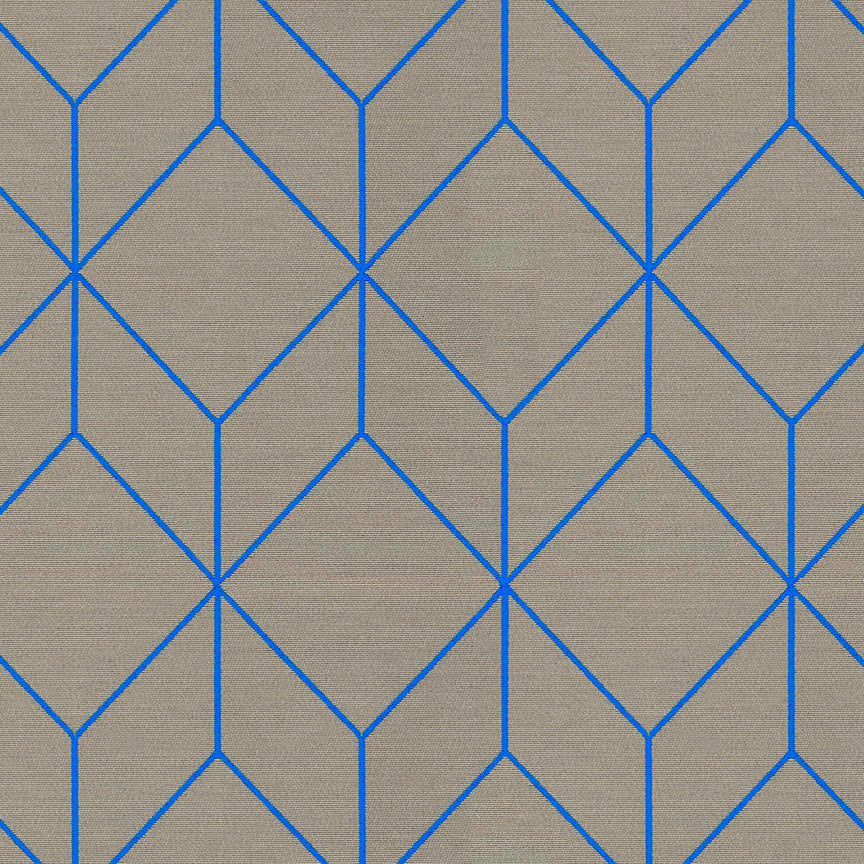 Remnant of Maharam Fabrics Bright Cube Aqua Upholstery Fabric