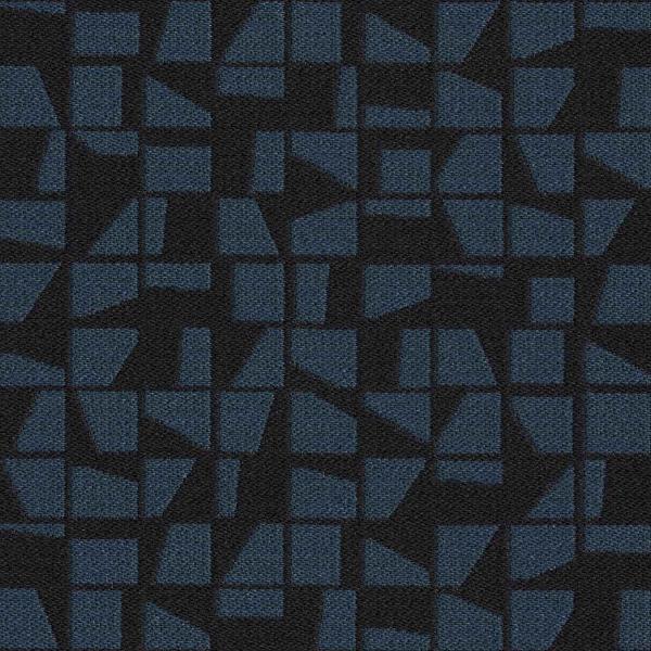 Remnant of Designtex Building Blocks Black Blue Upholstery Fabric