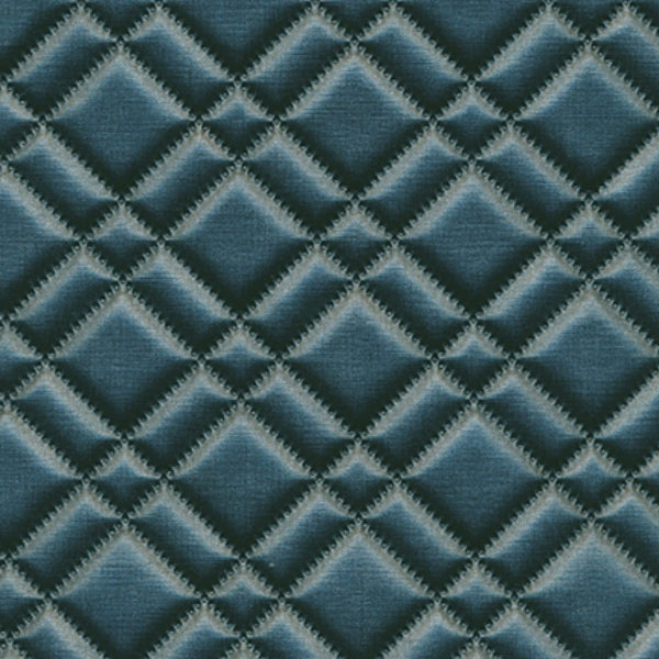 Remnant of Concertex Chateaux Cobalt Upholstery Vinyl