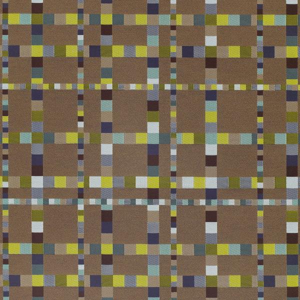 Momentum Cube Diftwood Geometric Brown Upholstery Fabric