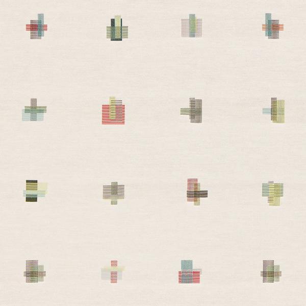 Remnant of Maharam Darning Sampler Eggshell Upholstery Fabric