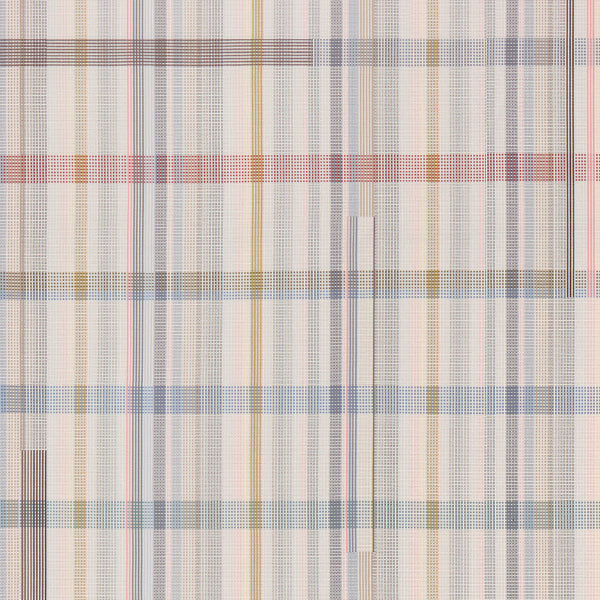 Remnant of Maharam Darning Sampler Plaid Confection Upholstery Fabric
