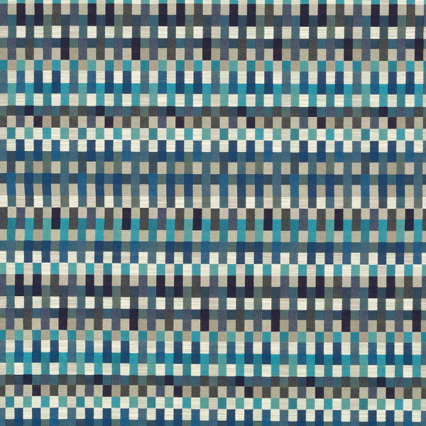 Remnant of Robert Allen Digital Blocks Ink Upholstery Fabric