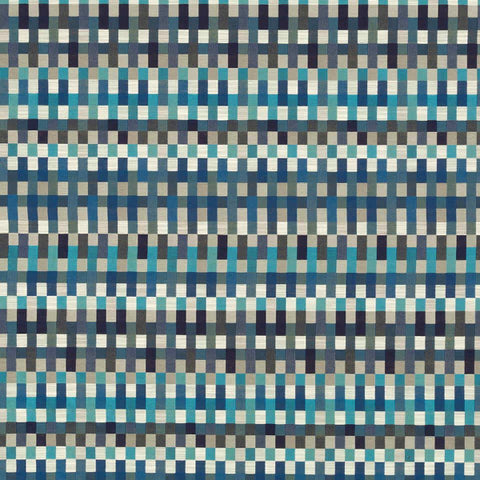 Remnant of Robert Allen Digital Blocks Ink Upholstery Fabric