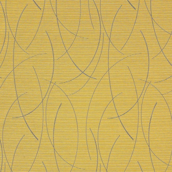 Momentum Drift Semolina Curved Line Gold Upholstery Fabric