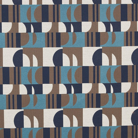 Pallas Groove Evening Blue Upholstery Fabric
