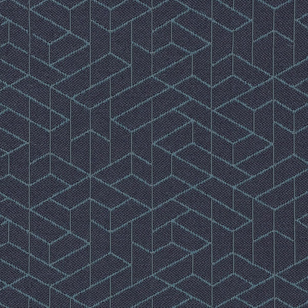 Luum Flexagon Blueprint Blue Upholstery Fabric