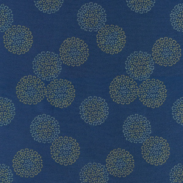 Remnant of Arc-Com Brayer Flower Ocean Upholstery Fabric