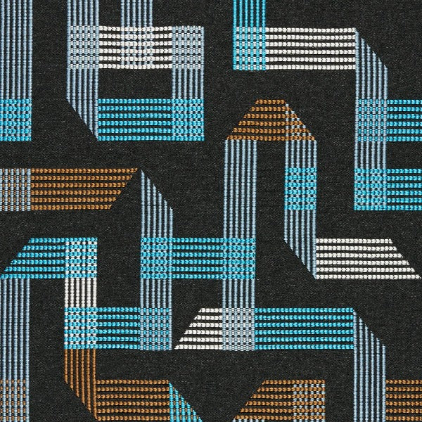 Remnant of Arc-Com Infrastructure Turquoise Upholstery Fabric