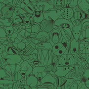 Remnant of Designtex Beguiled by the Wild Macaw Green Upholstery Vinyl