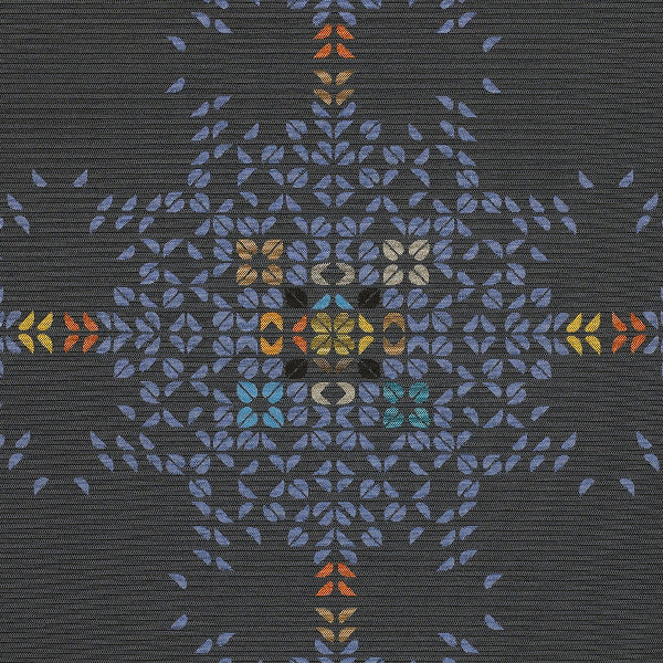Remnant of Momentum Mandala Indigo Upholstery Fabric