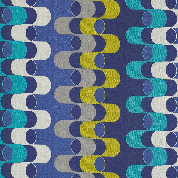 Loomsource Matchmaker Mega Blue Upholstery Fabric