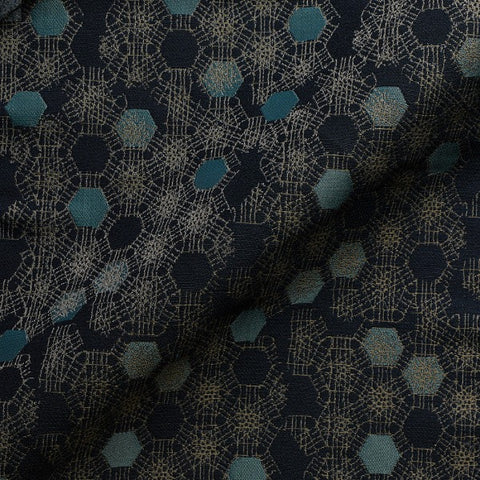Pallas Fracture Midnight Blue Upholstery Fabric
