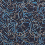 Pallas Awe Midnight Navy Blue Upholstery Fabric