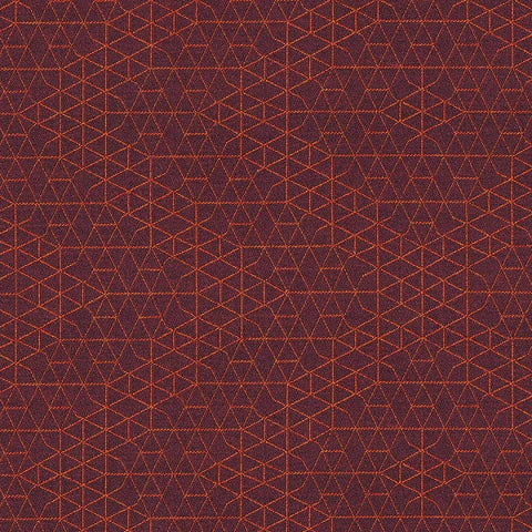 Designtex Net Current Red Upholstery Fabric
