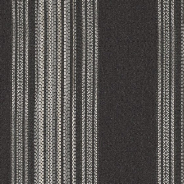 Designtex Oxford Stripe Grey Overcoat Upholstery Fabric