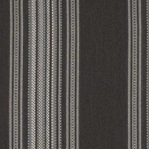 Designtex Oxford Stripe Grey Overcoat Upholstery Fabric