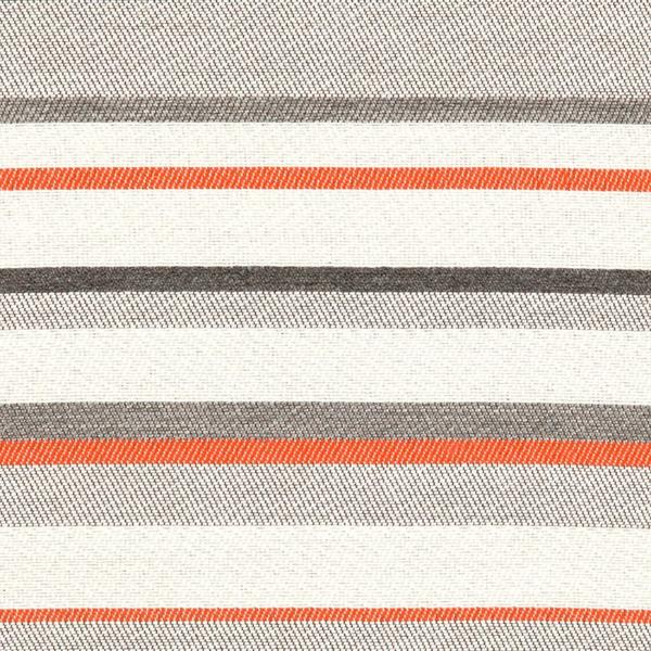 Remnant of Pollack Peruvian Stripe Papaya Indoor Outdoor Upholstery Fabric