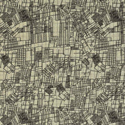 Remnant of P Kaufmann Rough Draft Black Line Upholstery Fabric