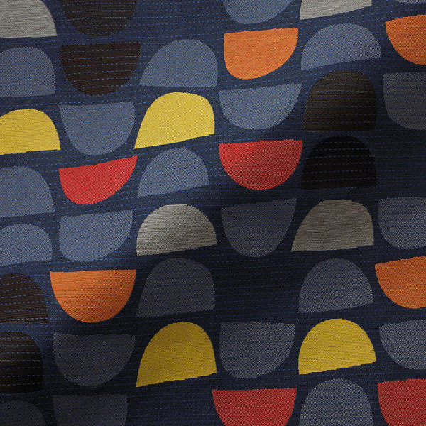 Remnant of Pallas Round Cobalt Upholstery Fabric