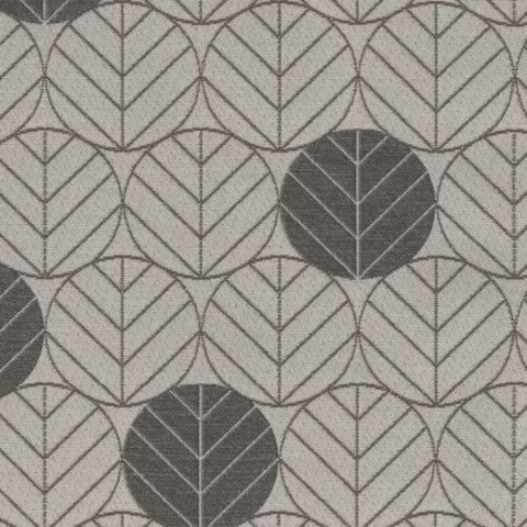 Designtex Round Leaves Coton Gray Upholstery Fabric