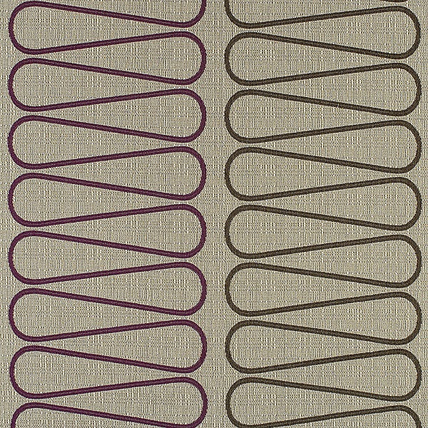 HBF Squiggle Stripe Violet Upholstery Fabric