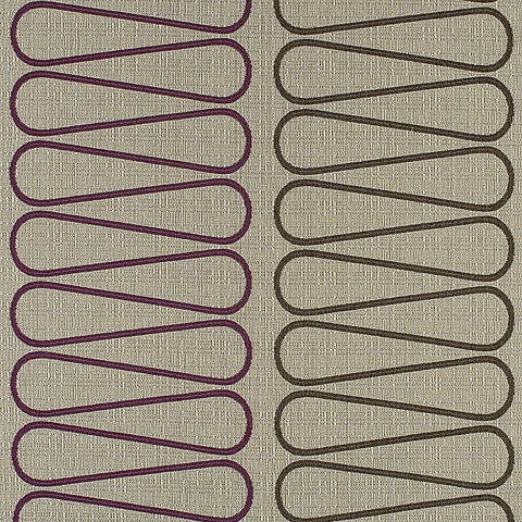 HBF Squiggle Stripe Violet Upholstery Fabric