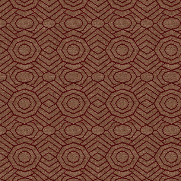 Remnant of Fabricut Stair Step Web Ruby Rose Upholstery Fabric