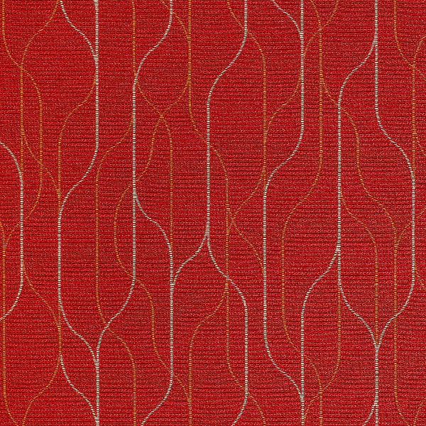 Remnant of Momentum Swim Crimson Upholstery Fabric