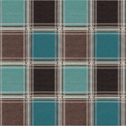 Remnant of Arc-Com The Plaid Caribbean Blue Upholstery Fabric