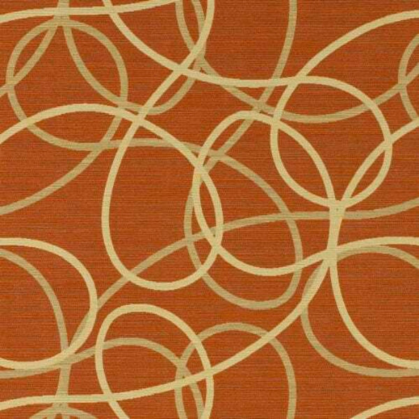 Remnant of Momentum Trapeze Coral Upholstery Fabric