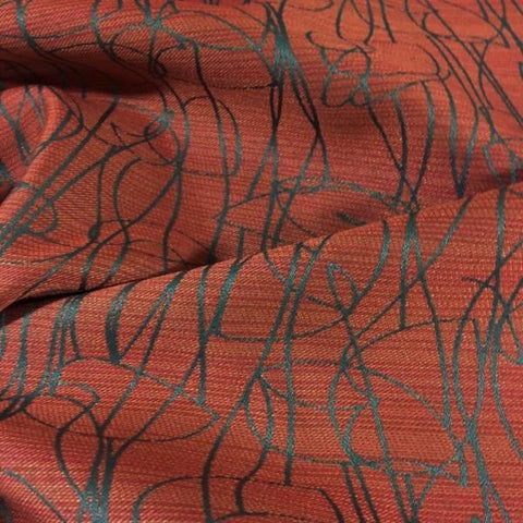 Mayer Meander Pomegranate Red Upholstery Fabric