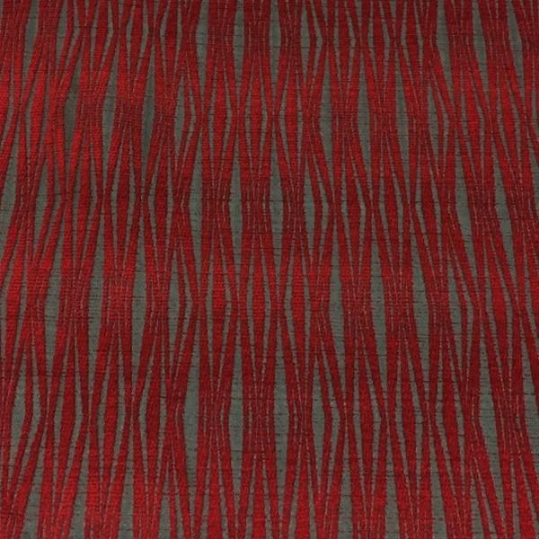 HBF Woodblock Lacquer Red Upholstery Fabric