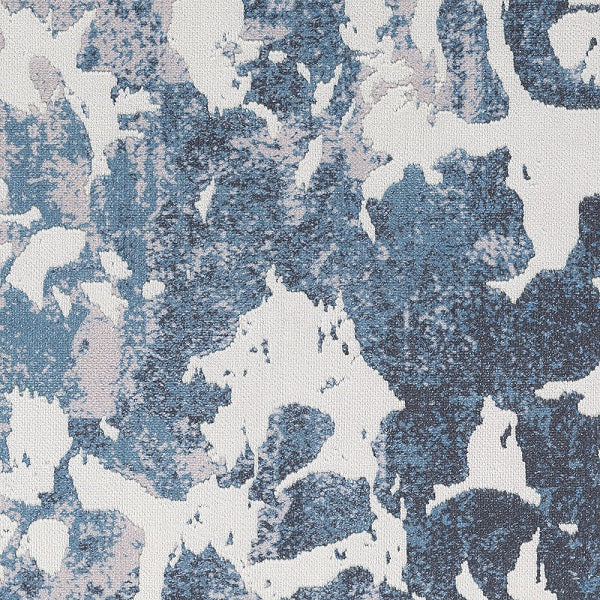 Momentum Vivant Fresco  Blue Cut Velvet Upholstery Fabric