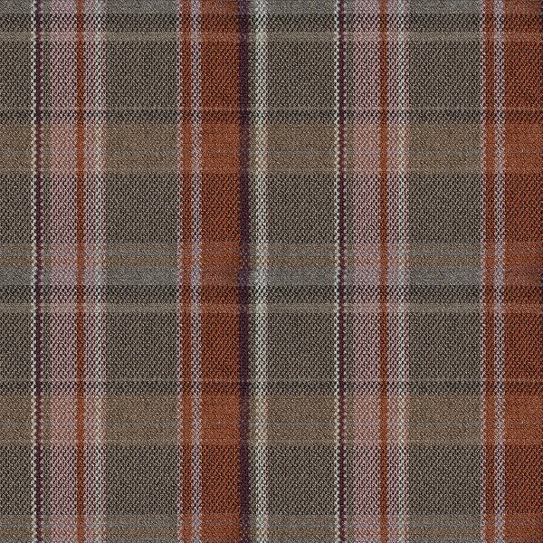 Remnant of Arc-Com York Plaid Sangria Upholstery Fabric