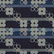 Pallas Seeking Truth Twilight Stripes And Circles Blue Upholstery Fabric