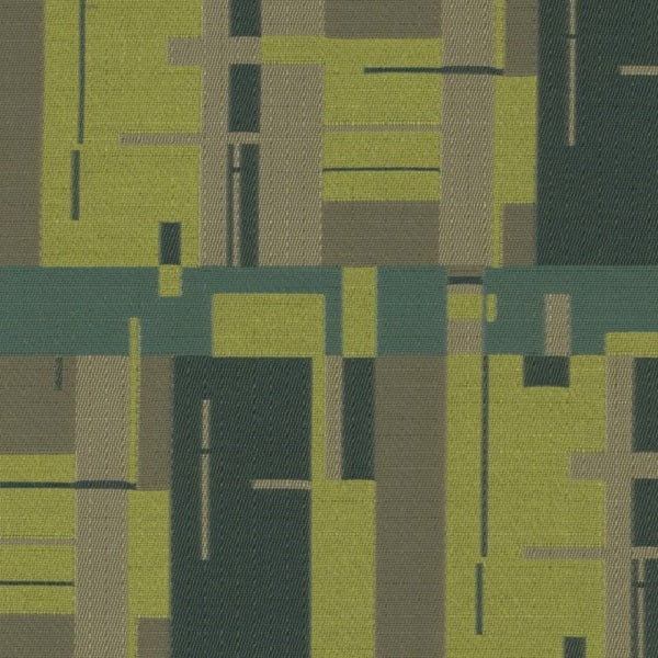 Designtex Birch Bark Plaid Parrot Green Upholstery Fabric