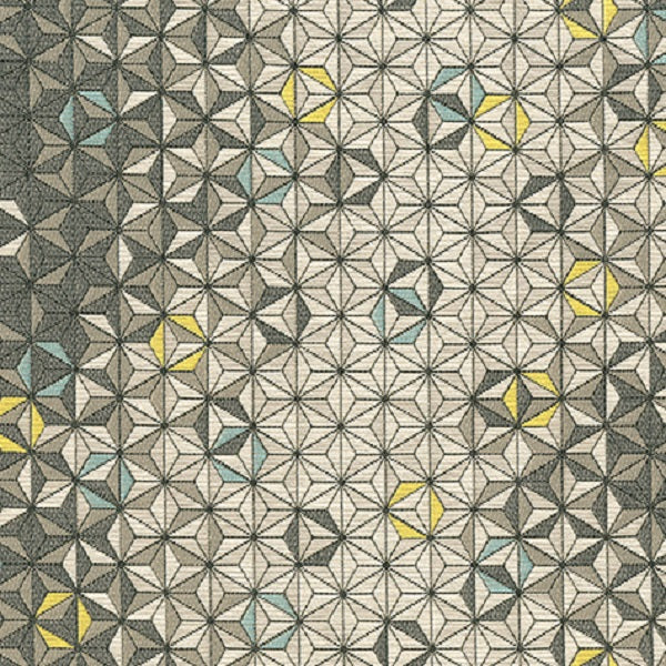 Brentano Nova Lyra 3D Triangles Gray Upholstery Fabric