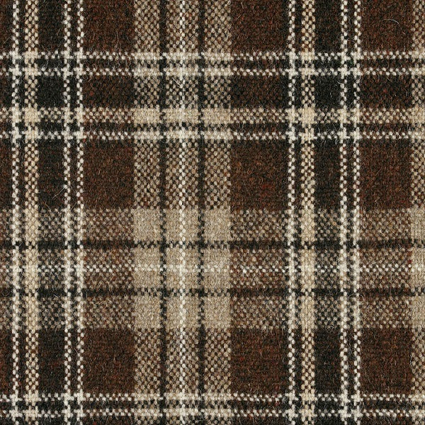 Maharam Pressed Plaid Cask Brown Upholstery Fabric