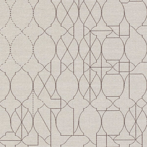 Maharam Vestige Plan Abstract Geometric Ogee White Upholstery Fabric