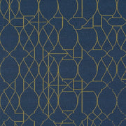 Maharam Vestige Blueprint Blue Geometric Ogee Upholstery Fabric