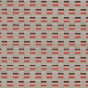 Remnant of Maharam Mesh Oatmeal/Cerise Upholstery Fabric