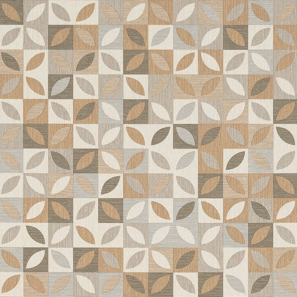 Remnant of Arc-Com Block Petal Sand Upholstery Fabric