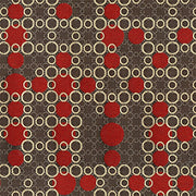 Fabric Remnant of Blowing Bubbles Color 22 Red Upholstery Fabric