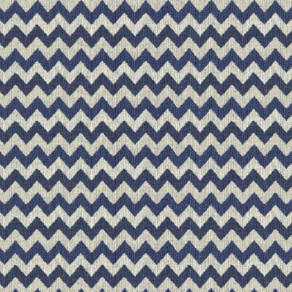 Remnant of Carnegie Herald 66 Blue Upholstery Fabric