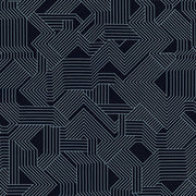 Maze 39 Blue Geometric Upholstery Fabric