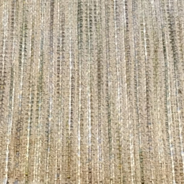 Light Brown Silver Weaved Chenille Upholstery Fabric