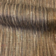 Decoy Bark Brown Textured Weaved Stripe Upholstery Fabric