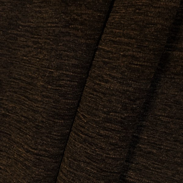 Brown Textured Weave Chenille Upholstery Fabric